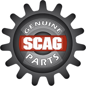 Genuine SCAG Parts logo with gear design.
