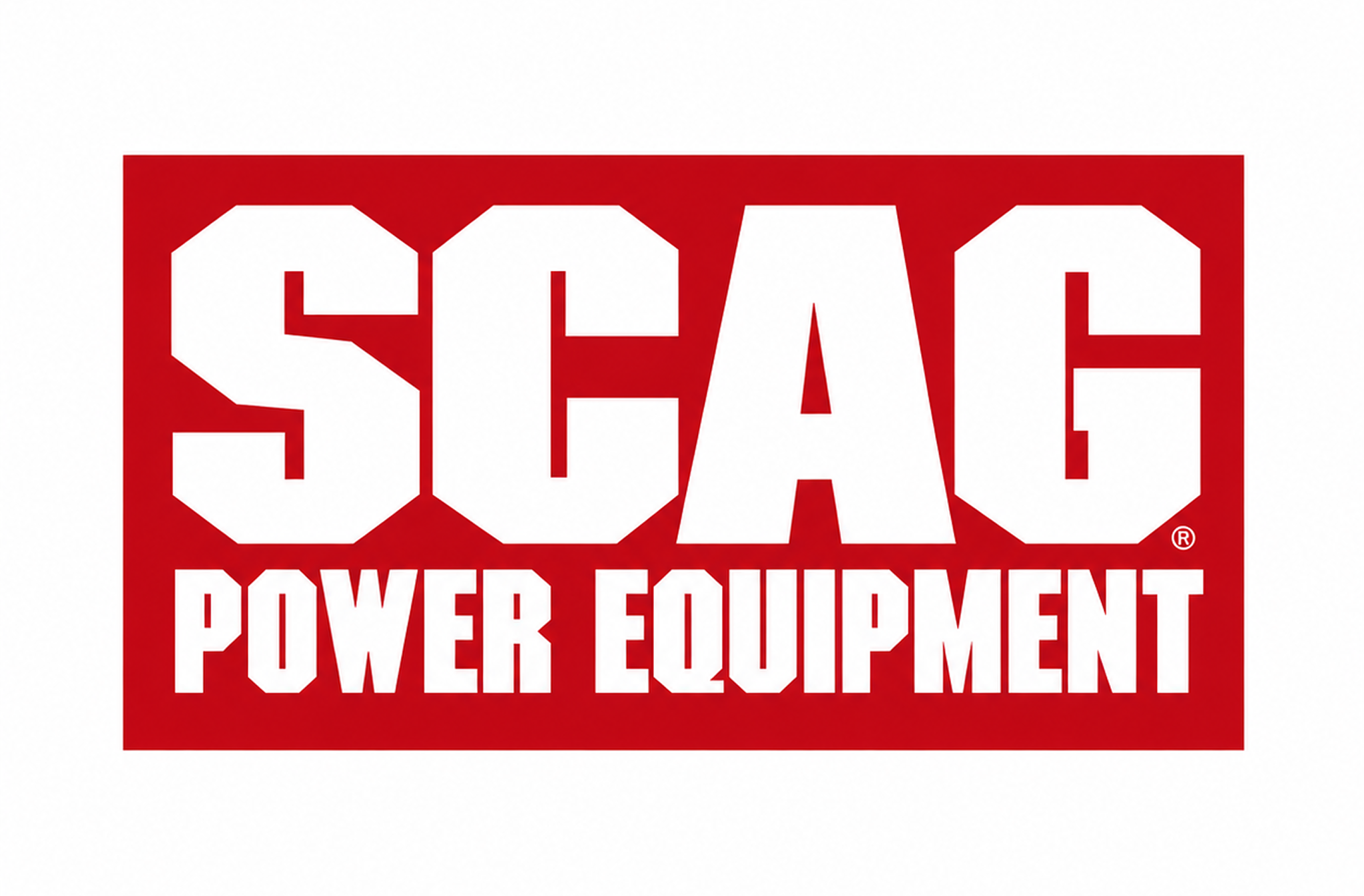 Red and white SCAG logo